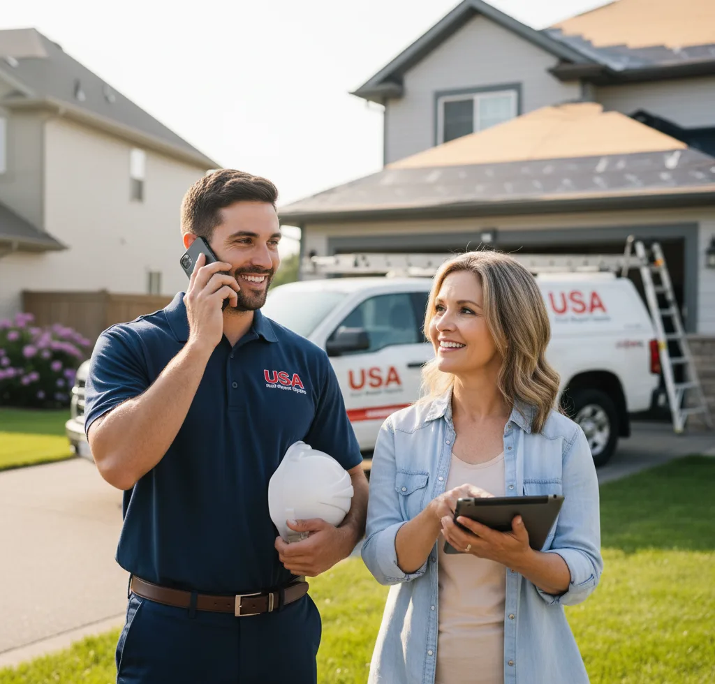 USA Roof Repair Experts customer support in Hancock